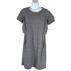 Lululemon &go Endeavor Dress‎ Size 10 Heathered Texture Printed Grey DR-1667